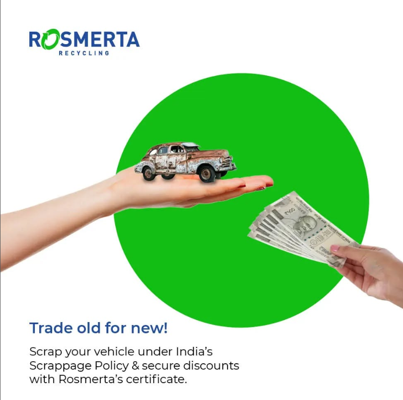 Get the best price for your scrap car with Rosmerta recycling in Delhi NCR