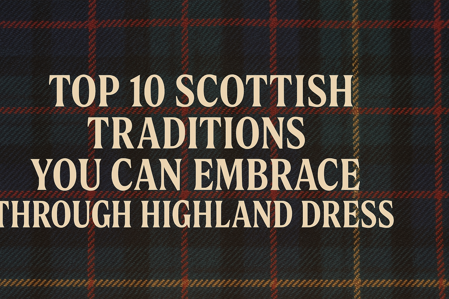 Top 10 Scottish Traditions You Can Embrace Through Highland Dress