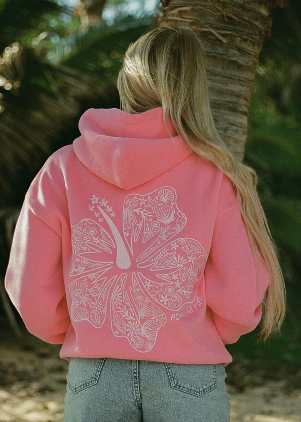 The Pink Palm Puff Hoodie: A Bold Expression of Style and Comfort