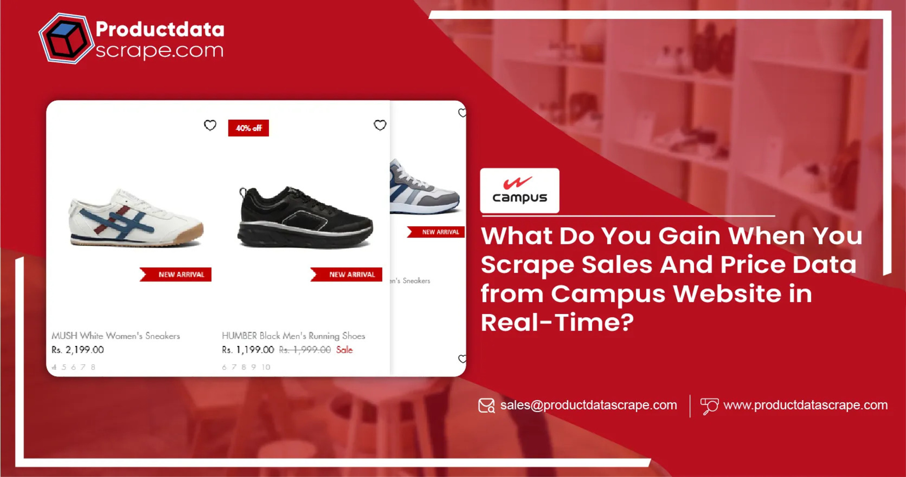 Scrape Sales And Price Data from Campus Website in Real-Time