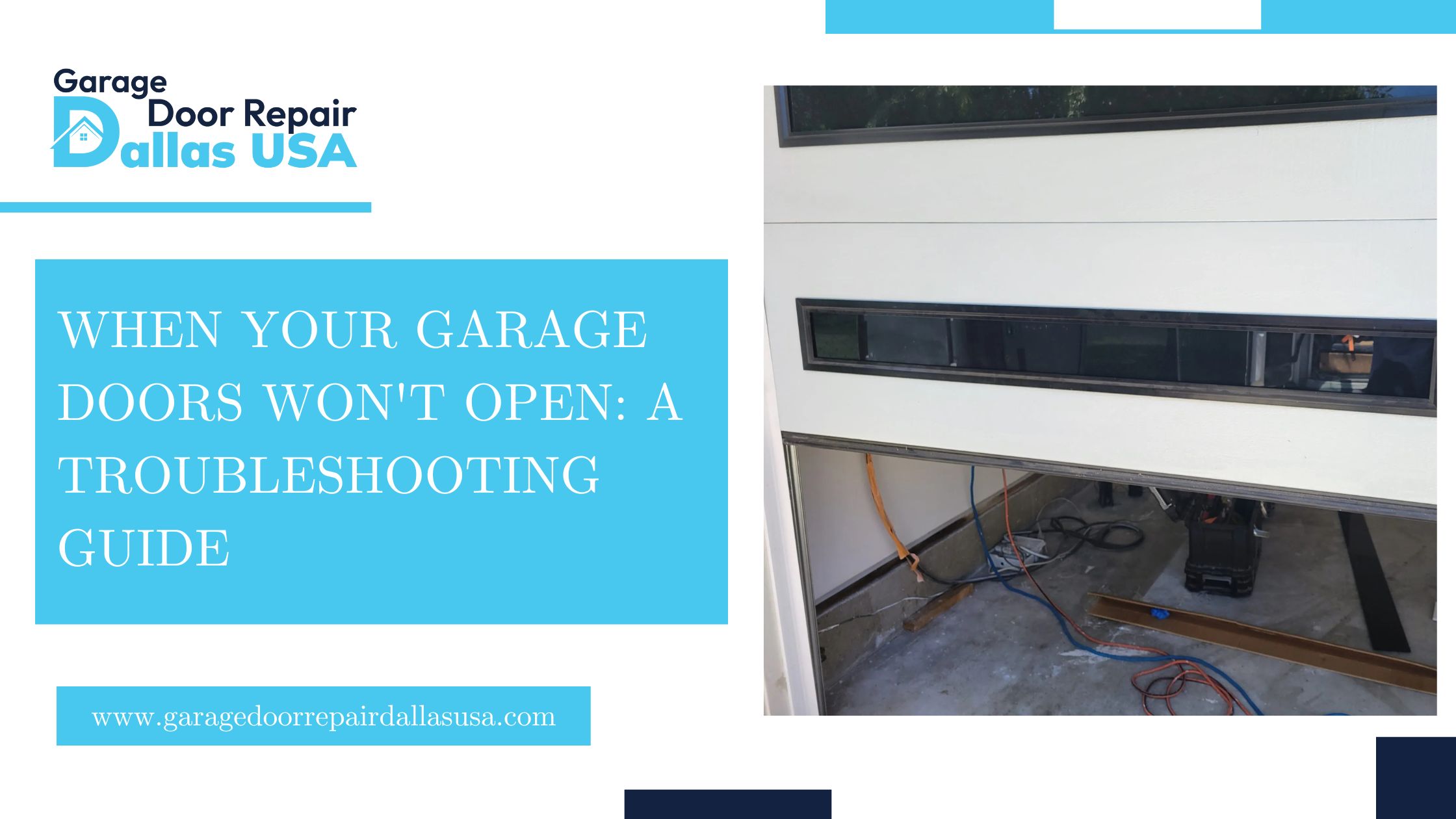 When Your Garage Doors Won't Open: A Troubleshooting Guide