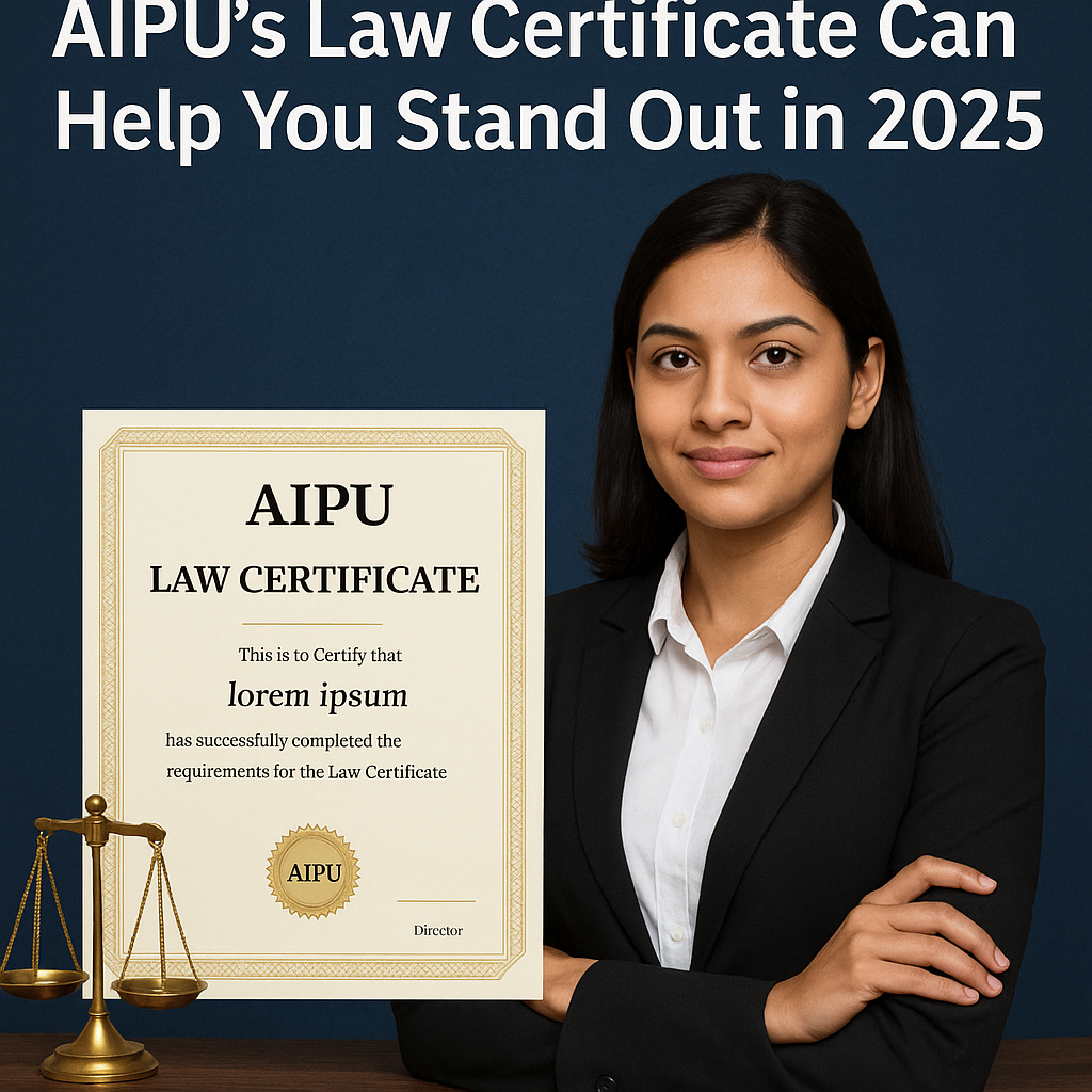 Want Recognition in the Legal Field? AIPU’s Law Certificate Can Help You Stand Out in 2025