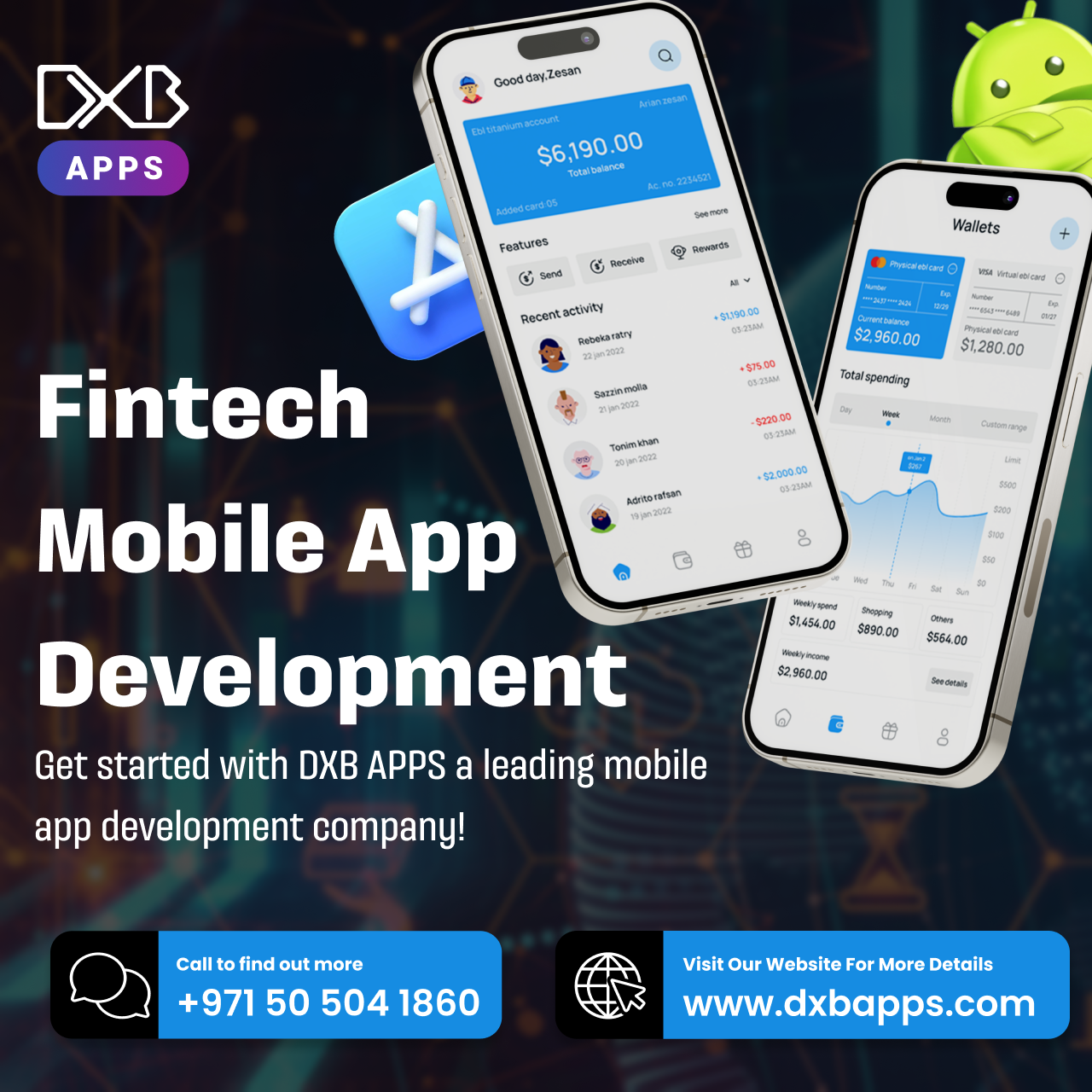 Top apps built by the best mobile app development company, DXB APPS