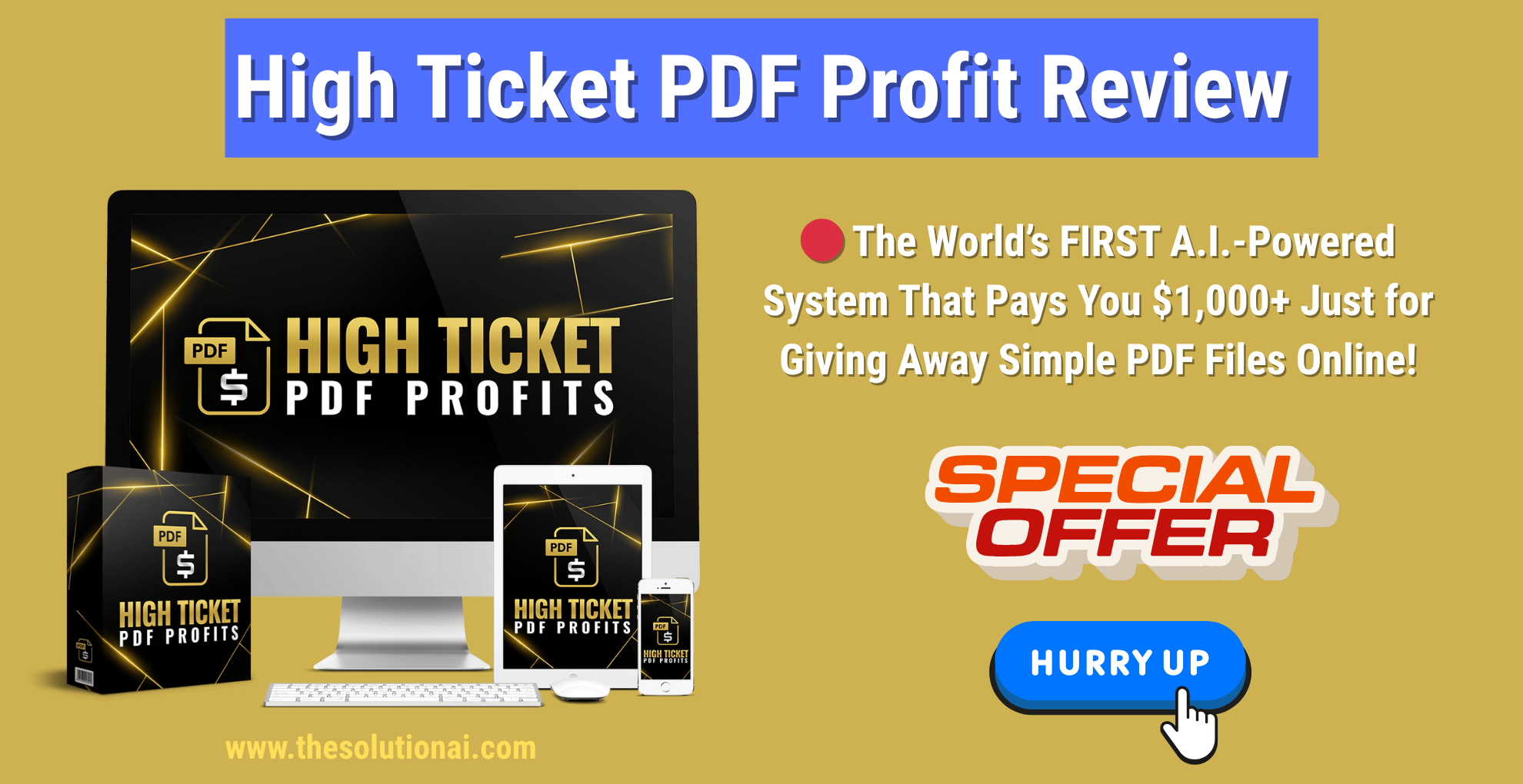 High Ticket PDF Profit Review: Scam or Legit $1,000 Paydays?