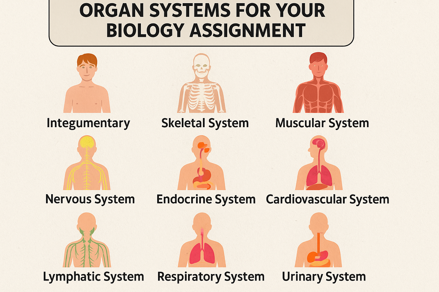 Know the List of Organ System for Your Biology Assignment