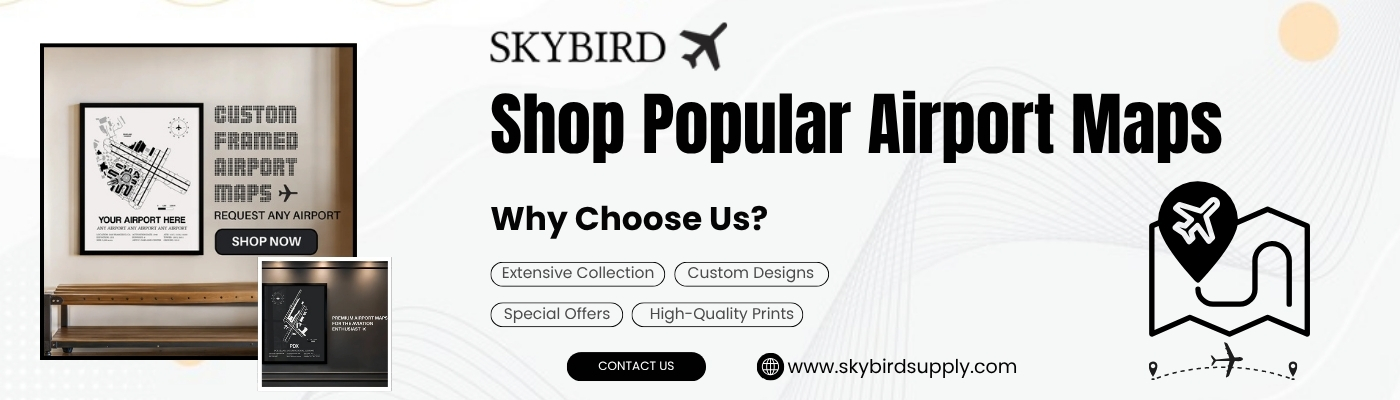Explore the Skies with the MCI Airport Map – A Tribute to Kansas City International by Skybirdsupply