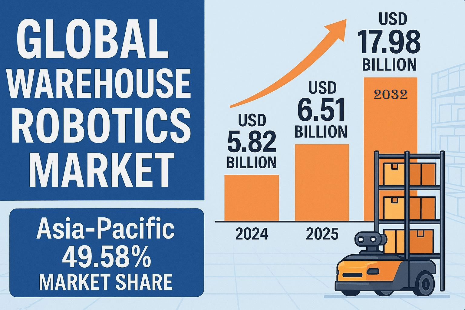 Warehouse Robotics Market Outlook: Size, Share, Growth, Key Drivers, Segmentation, Regional & Recent Trends