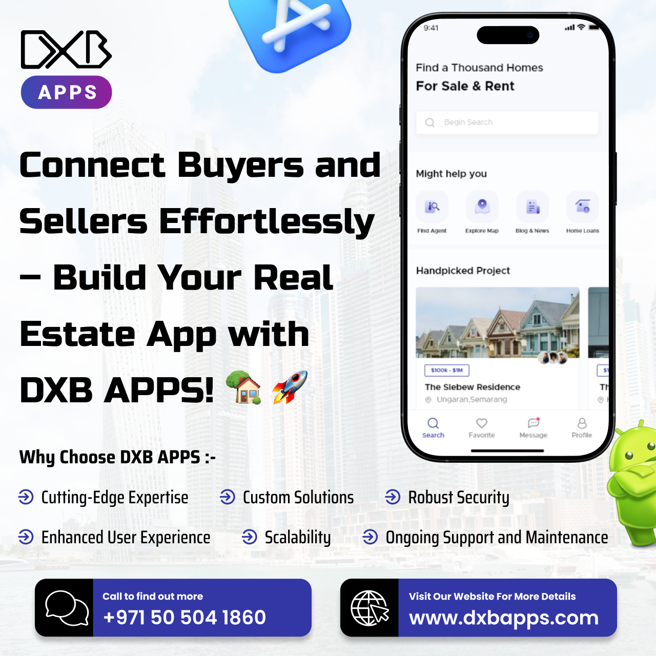 Get custom apps developed by mobile app development company - DXB APPS