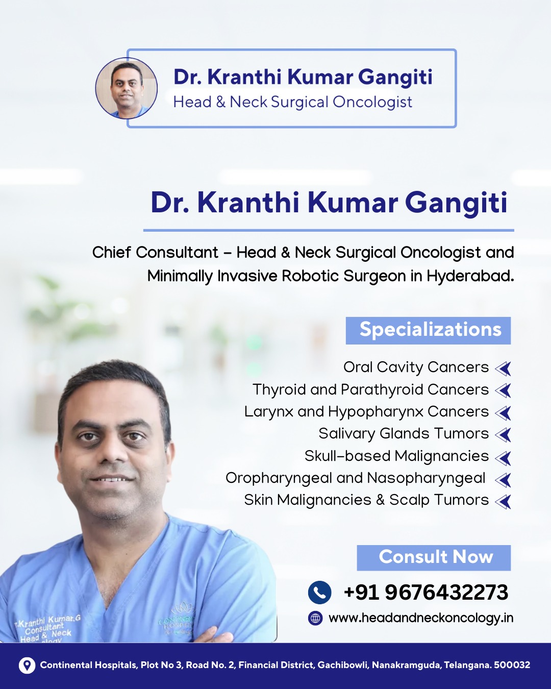 Best Head and Neck Cancer Specialist in Hyderabad – Trusted Care for Complex Conditions