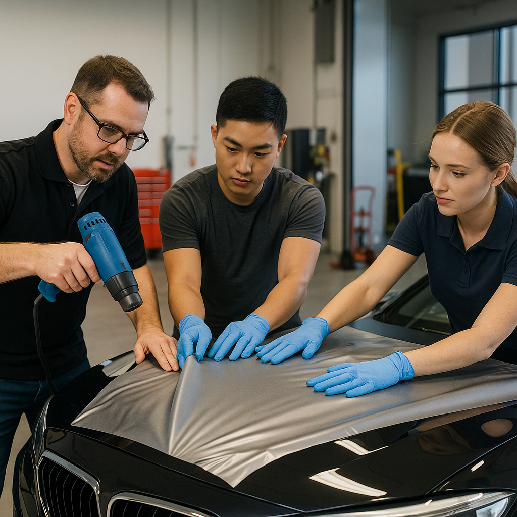 Elevate Automotive Style with Wood Grain Car Vinyl Wrap from Samsung Interior Film