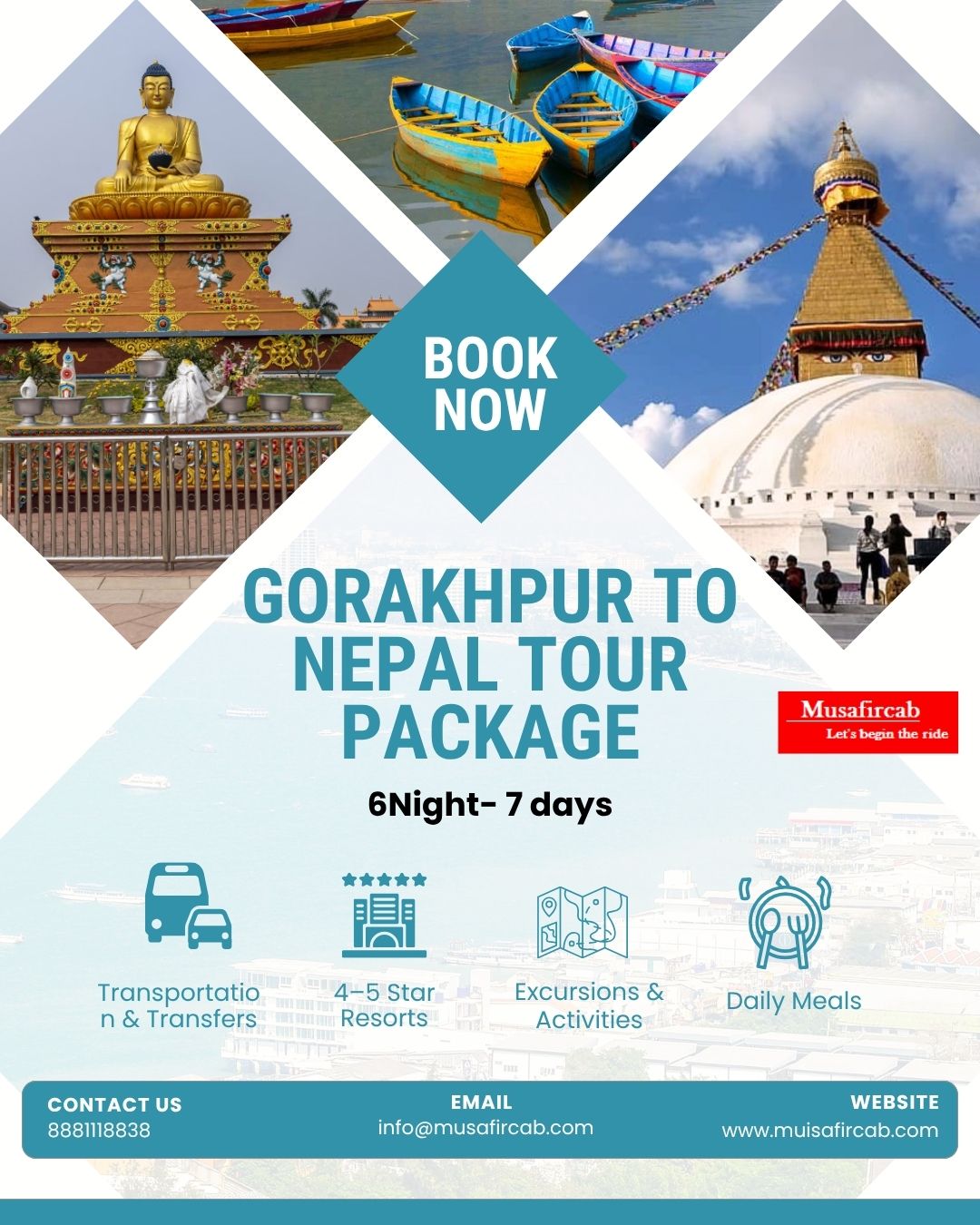 Turn Your Dream Trip with Musafircab Nepal Tour from Gorakhpur