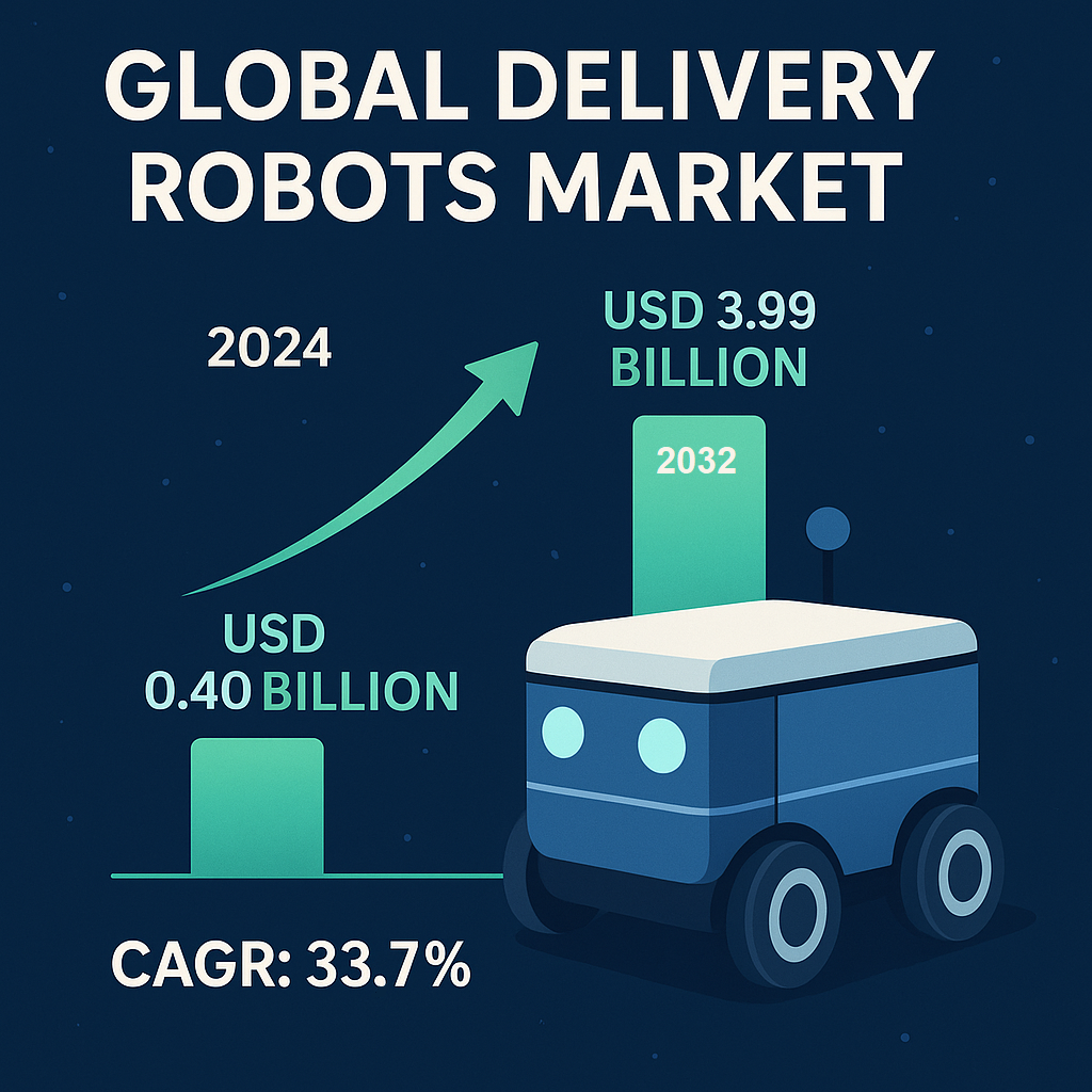 Delivery Robots Market Overview: Size, Share, Growth, Key Drivers, Segmentation, Regional & Recent Trends
