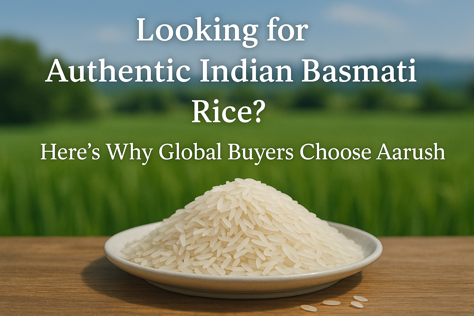 Looking for Authentic Indian Basmati Rice? Here’s Why Global Buyers Choose Aarush
