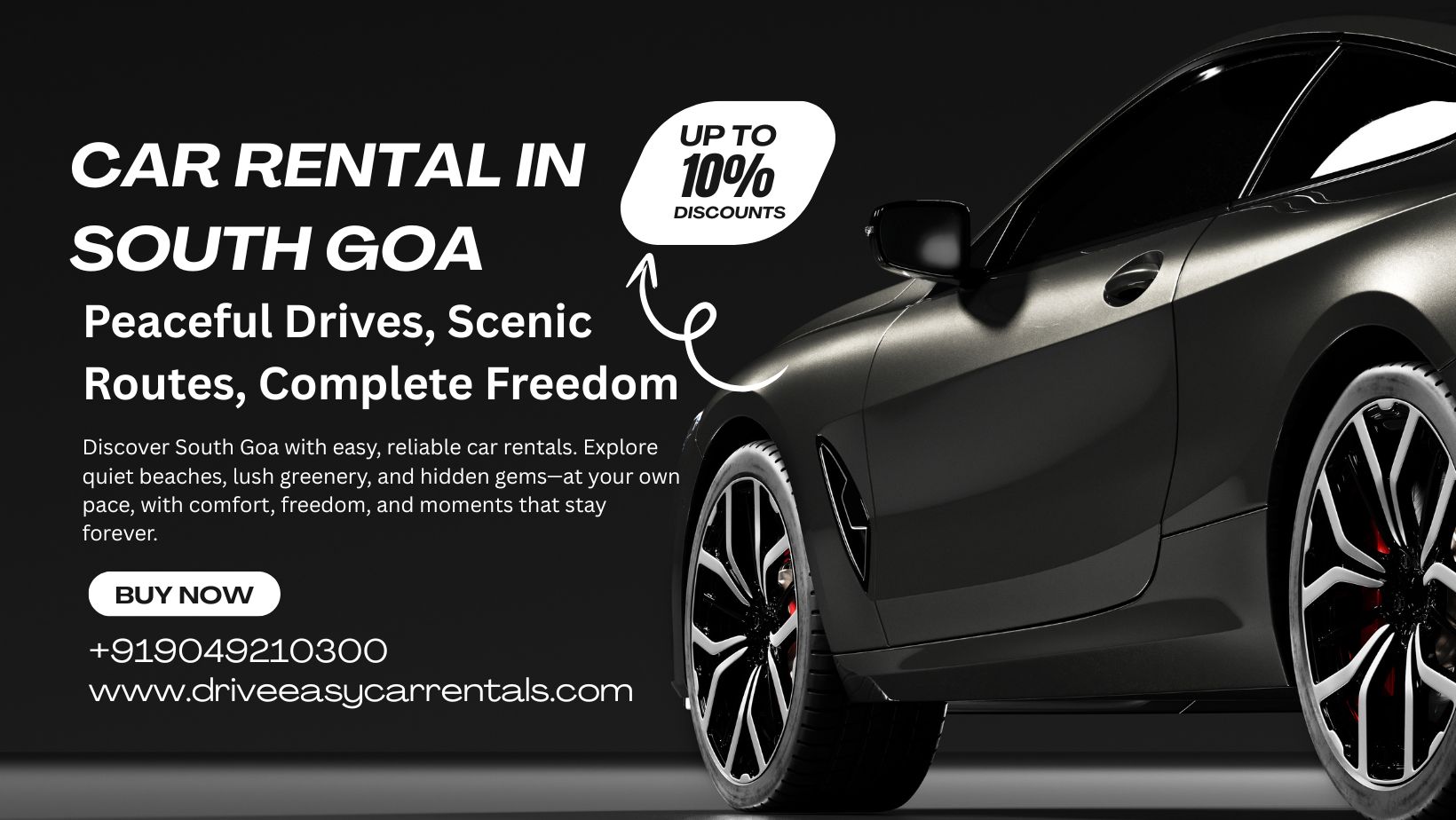 Car Rental in South Goa - Convenient, Reliable & Affordable with Drive Easy Car Rentals