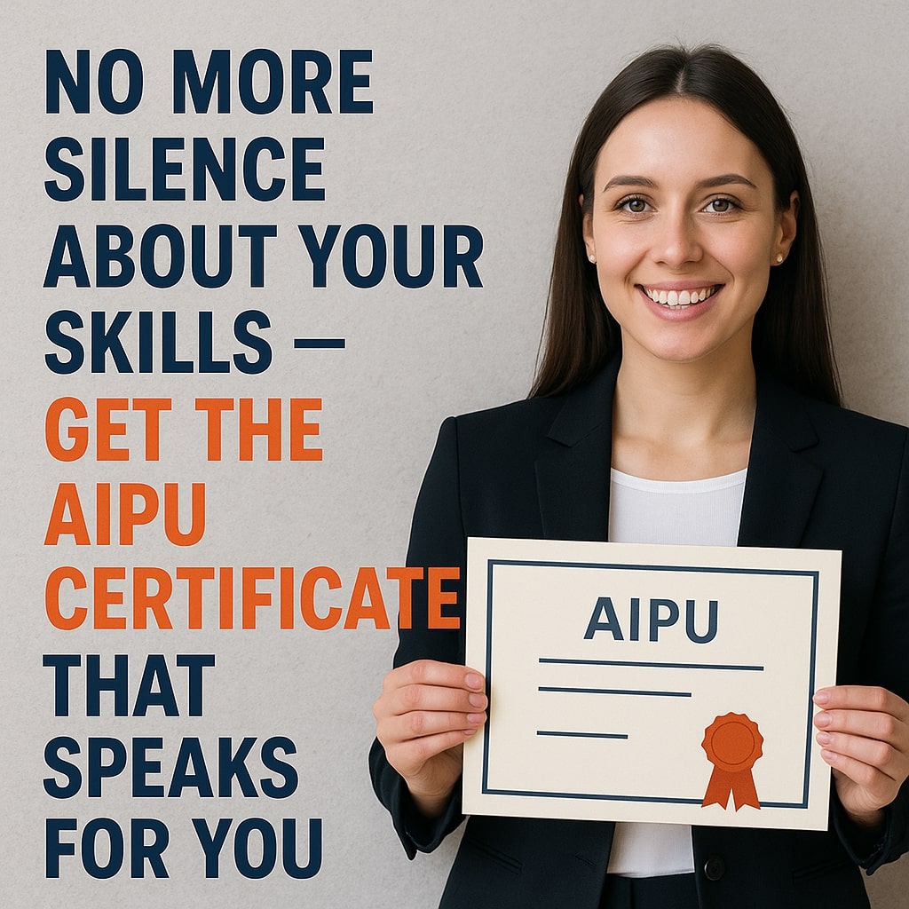 No More Silence About Your Skills — Get the AIPU Certificate That Speaks for You