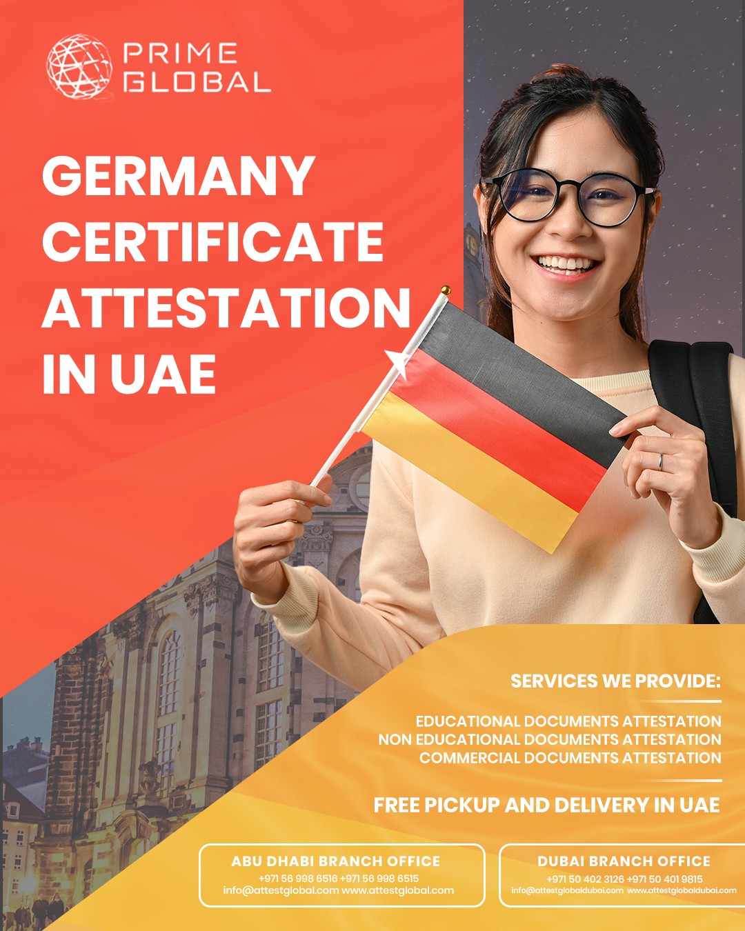 Quick Attestation of German Documents in UAE with Free Pickup