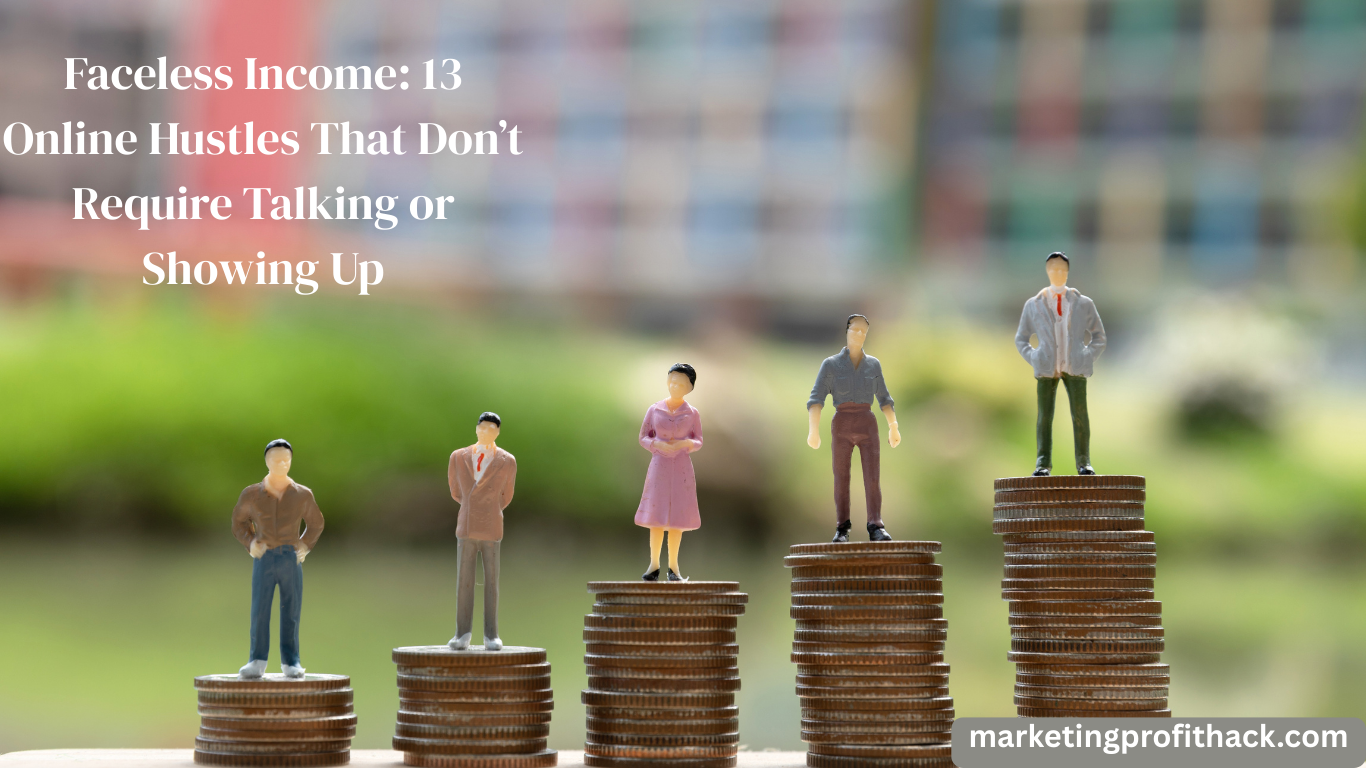 Faceless Income: 13 Online Hustles That Don't Require Talking or Showing Up