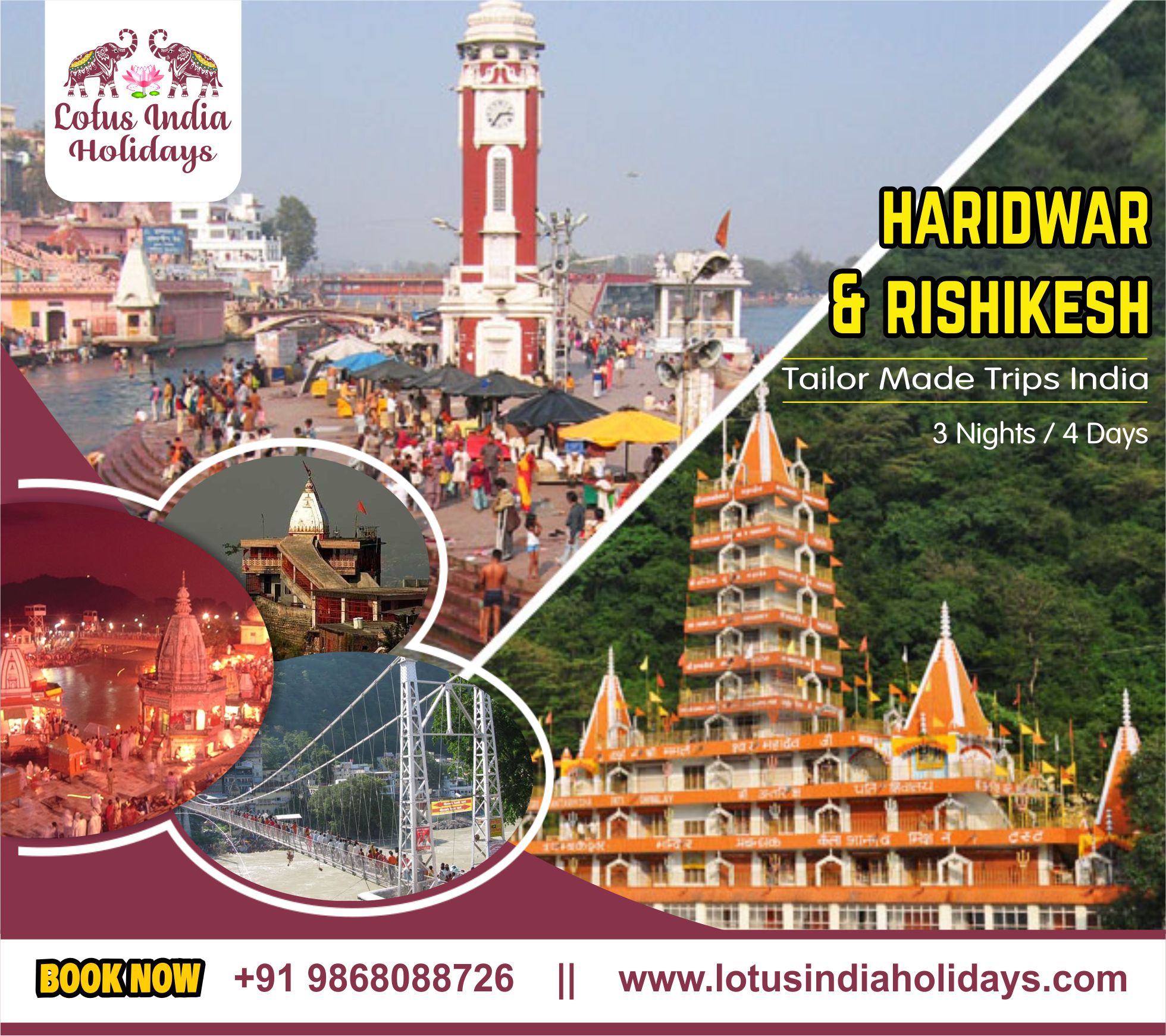Book the Best Haridwar and Rishikesh Tour Package with Lotus India Holidays