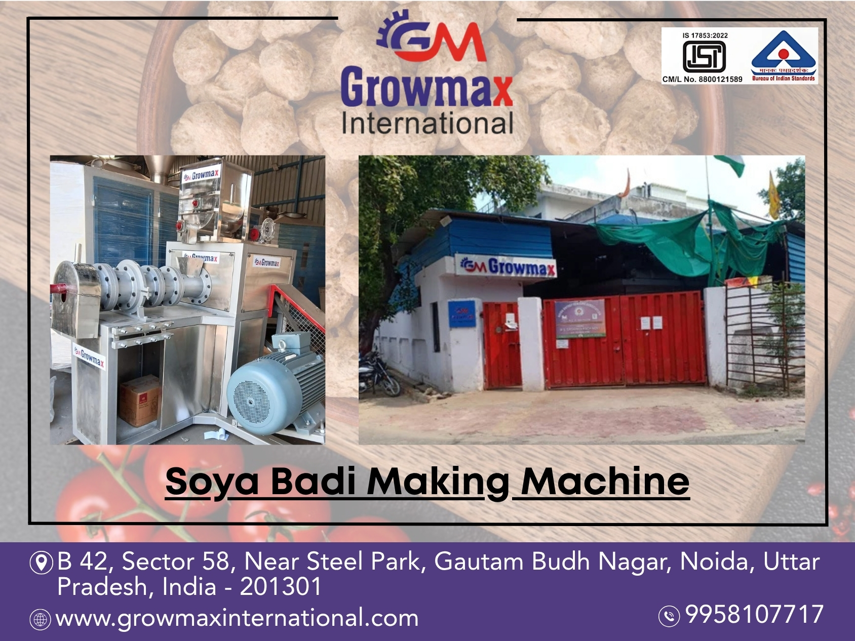 Protein Powerhouse: The Ultimate Soya Badi Making Machine by Growmax International