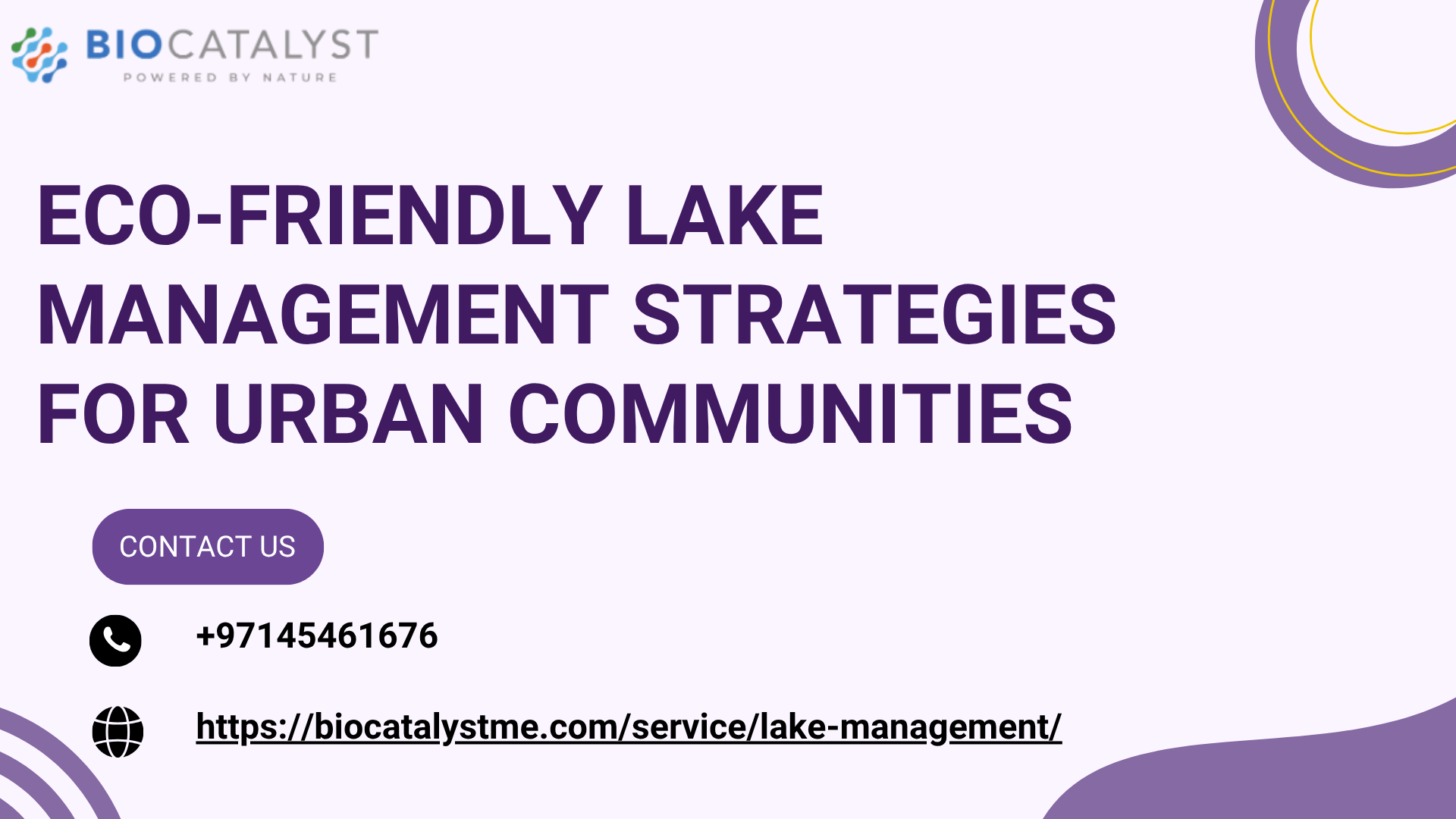 Eco-Friendly Lake Management Strategies for Urban Communities