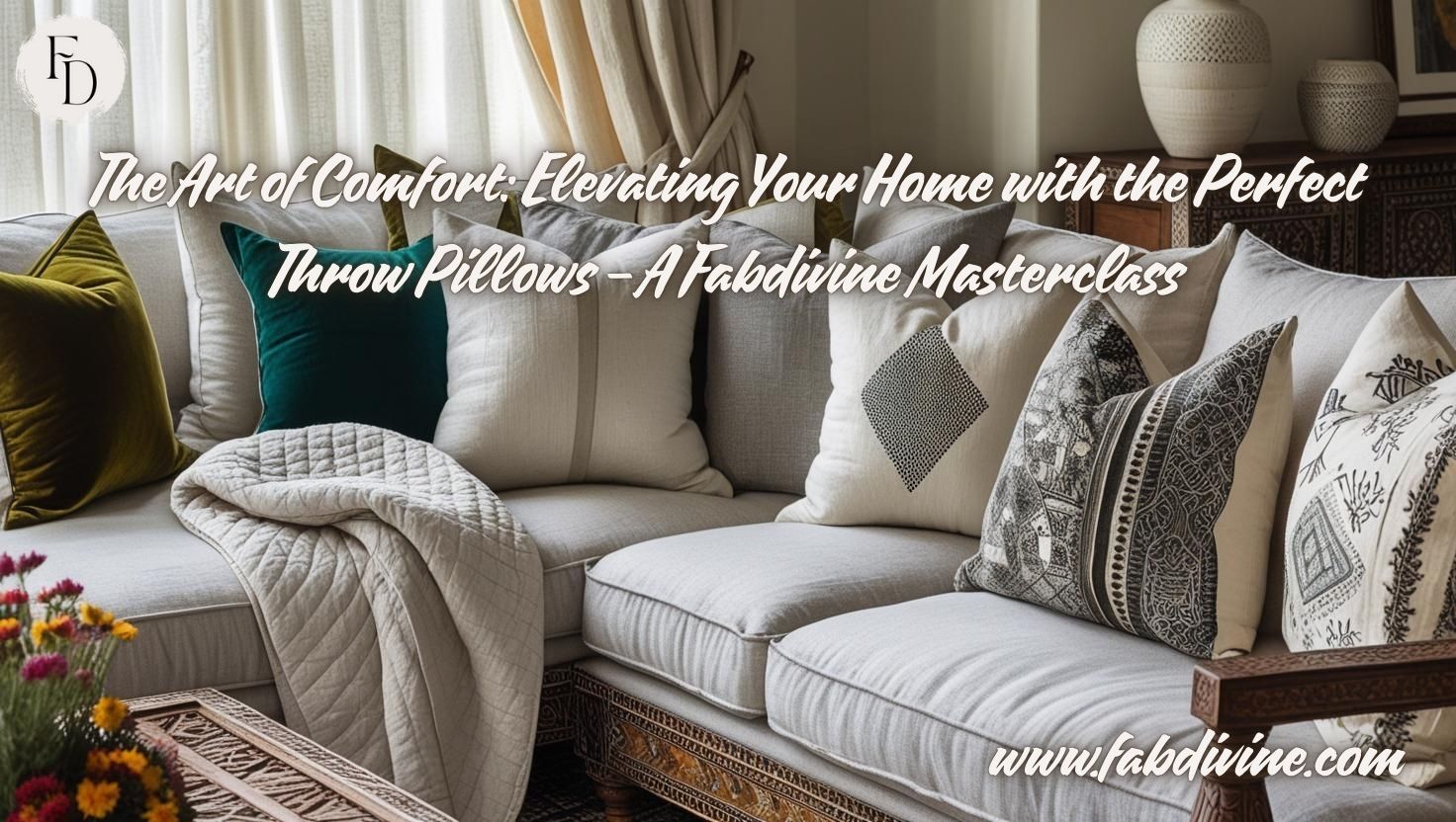The Art of Comfort: Elevating Your Home with the Perfect Throw Pillows – A Fabdivine Masterclass
