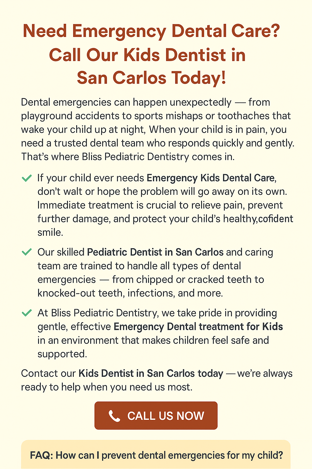 What Happens During an Emergency Dental Visit for Kids?