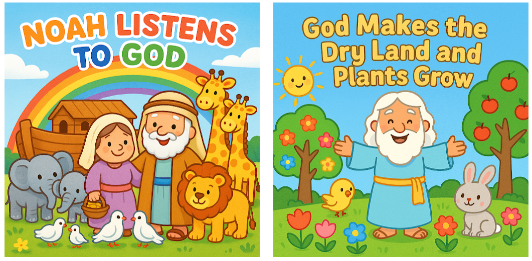 336 Prompts for Illustrated Bible Stories for Young Children: A Practical Review for Digital Content