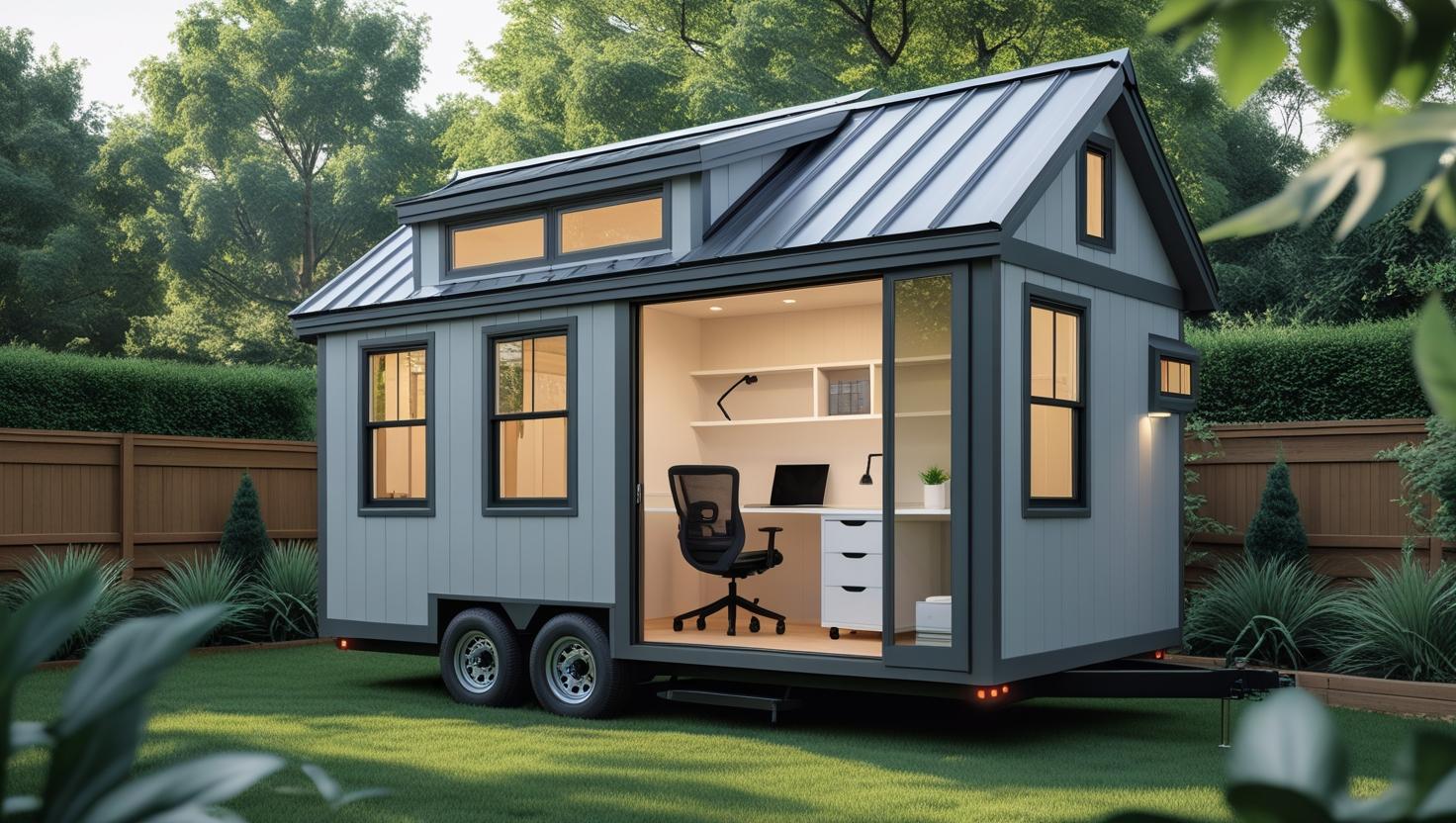 How to Turn a Tiny House Into the Perfect Backyard Office