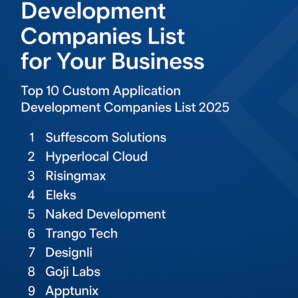 Ultimate Custom Application Development Companies List for Your Business