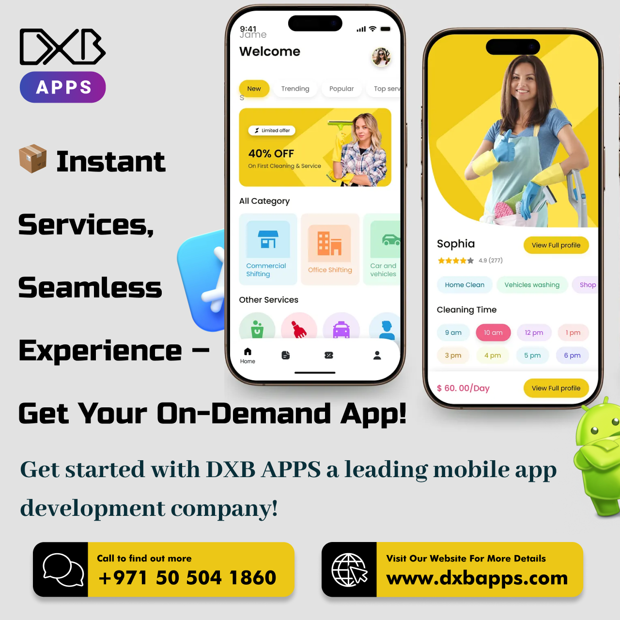 DXB APPS offers creative and advanced mobile app development Dubai services