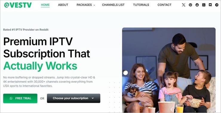 EVESTV: Premium IPTV Subscription Service