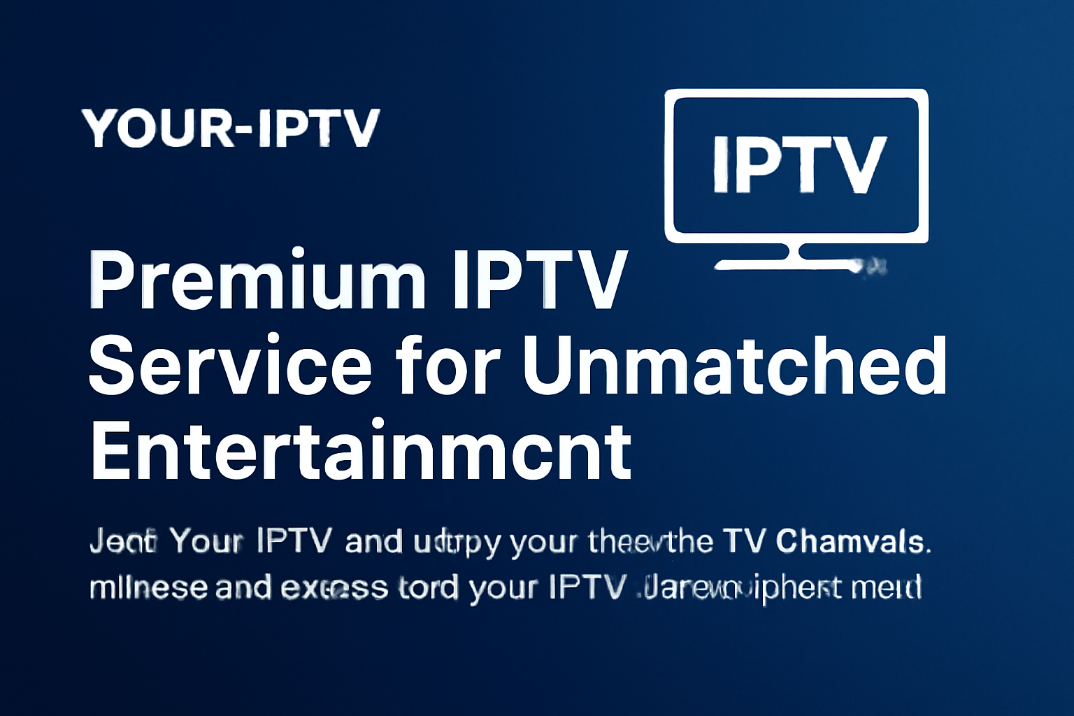Your-IPTV: Premium IPTV Service for Unmatched Entertainment