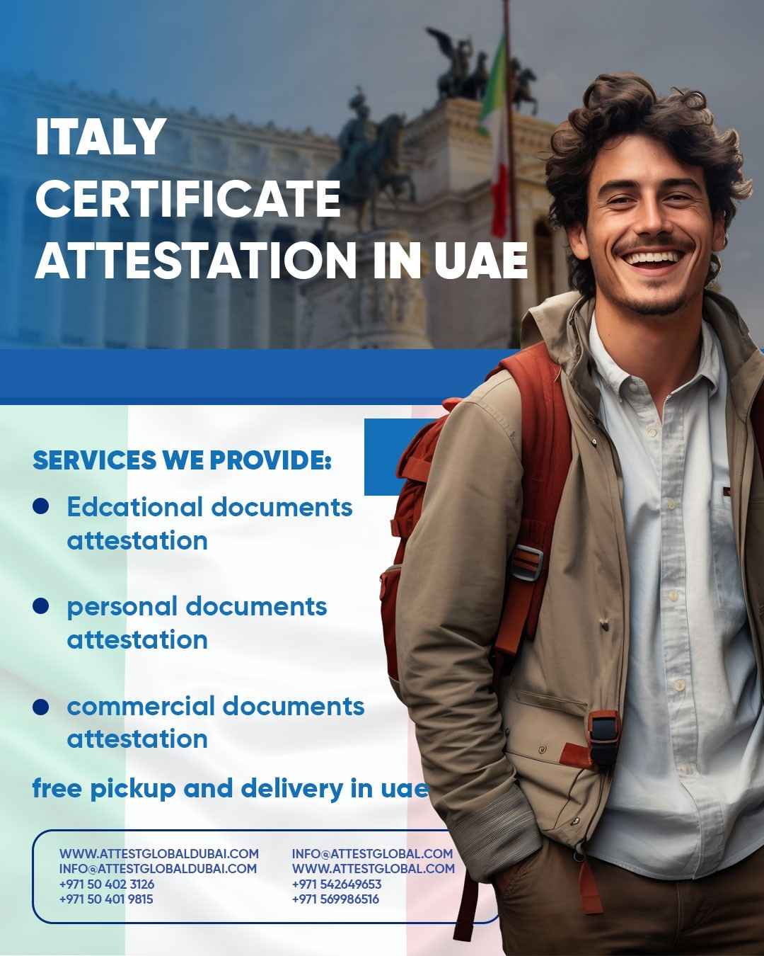 Quick & Secure Italy Certificate Attestation in UAE