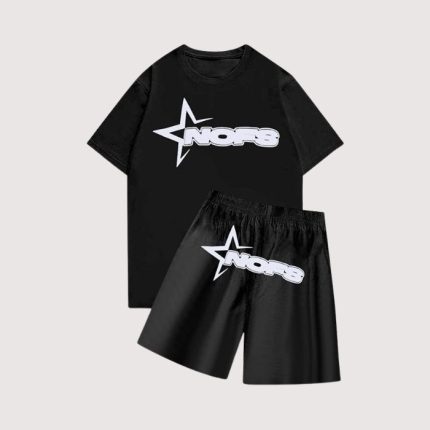 NOFS Summer T-Shirt with Shorts in Black – The Perfect Mix of Style, Comfort, and Urban Coolness