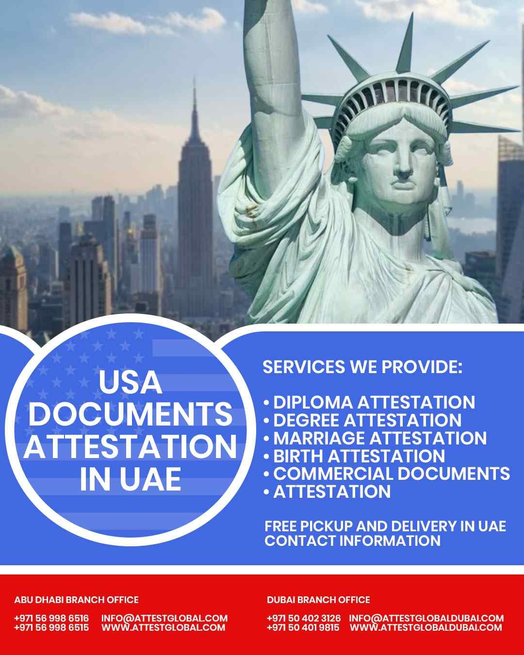 USA Document Attestation Services in the UAE – Prime Global Attestation