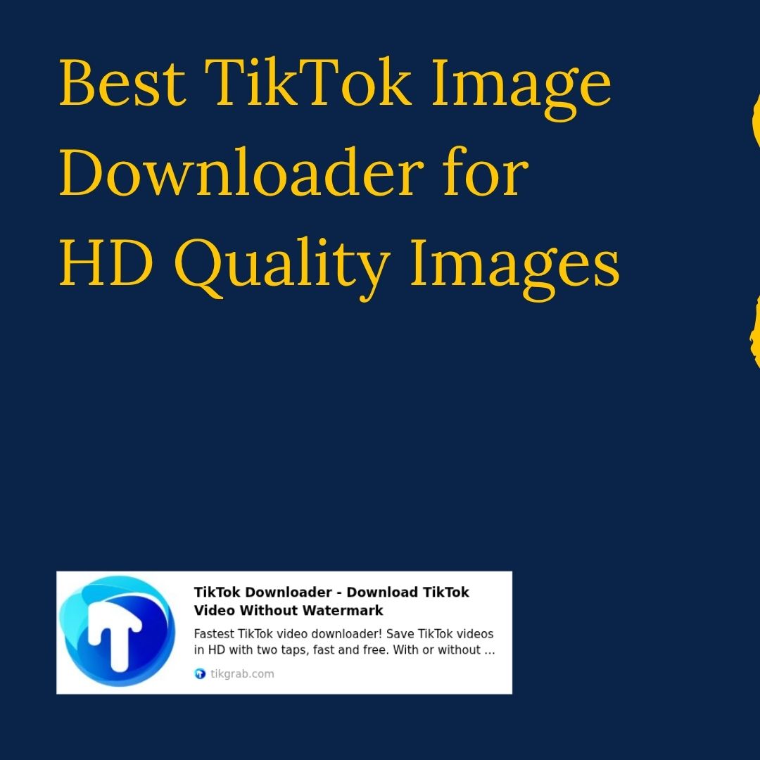 Best TikTok Image Downloader for HD Quality Images