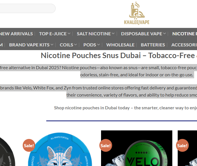 Navigating the Rise of Nicotine Pouches in Dubai: A Smoke-Free Shift with KhaleejVape