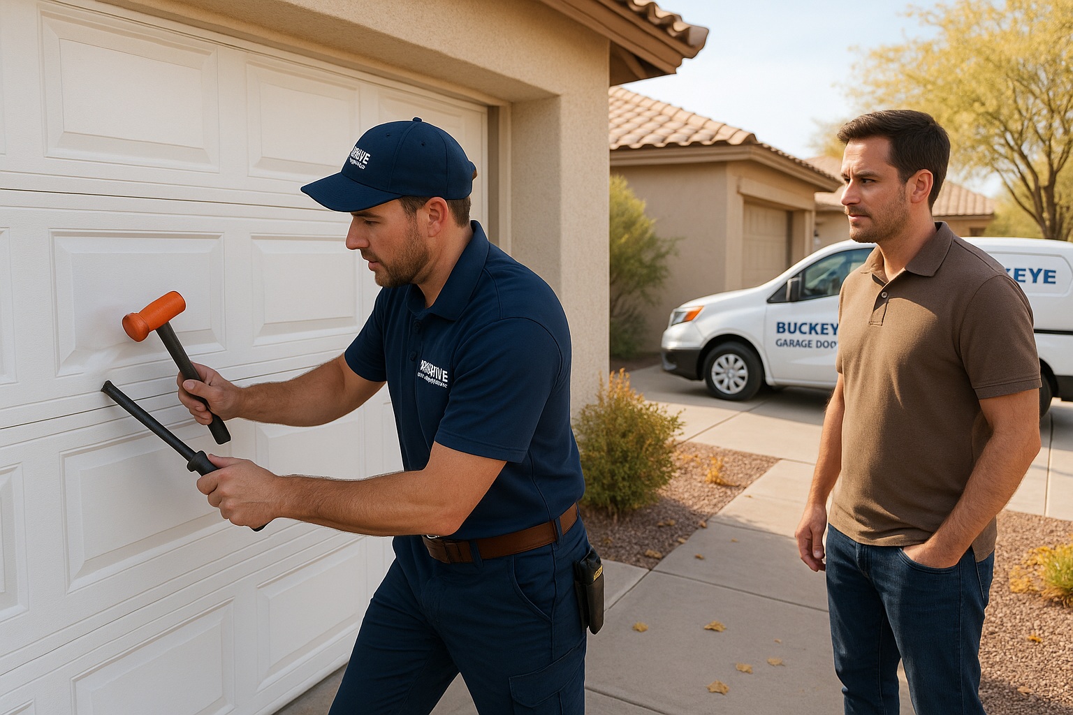When Is the Best Season for Garage Door Dents Repair in Buckeye?