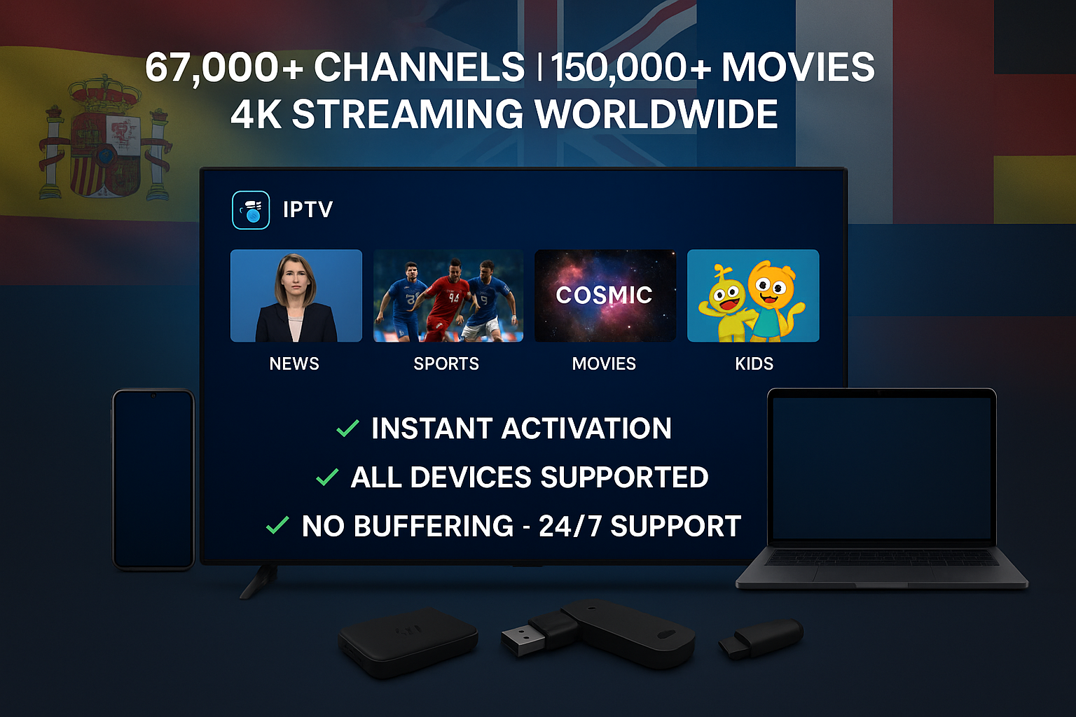 Buho IPTV - Best IPTV Subscription in Spain | 67K+ Channels & Movies