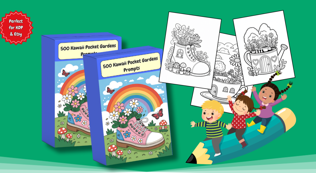 Kawaii Pocket Gardens (PLR) Review – A Low-Stress System to Create Adorable Coloring Content