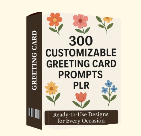 300 Customizable Greeting Card Prompts PLR Review 2025
