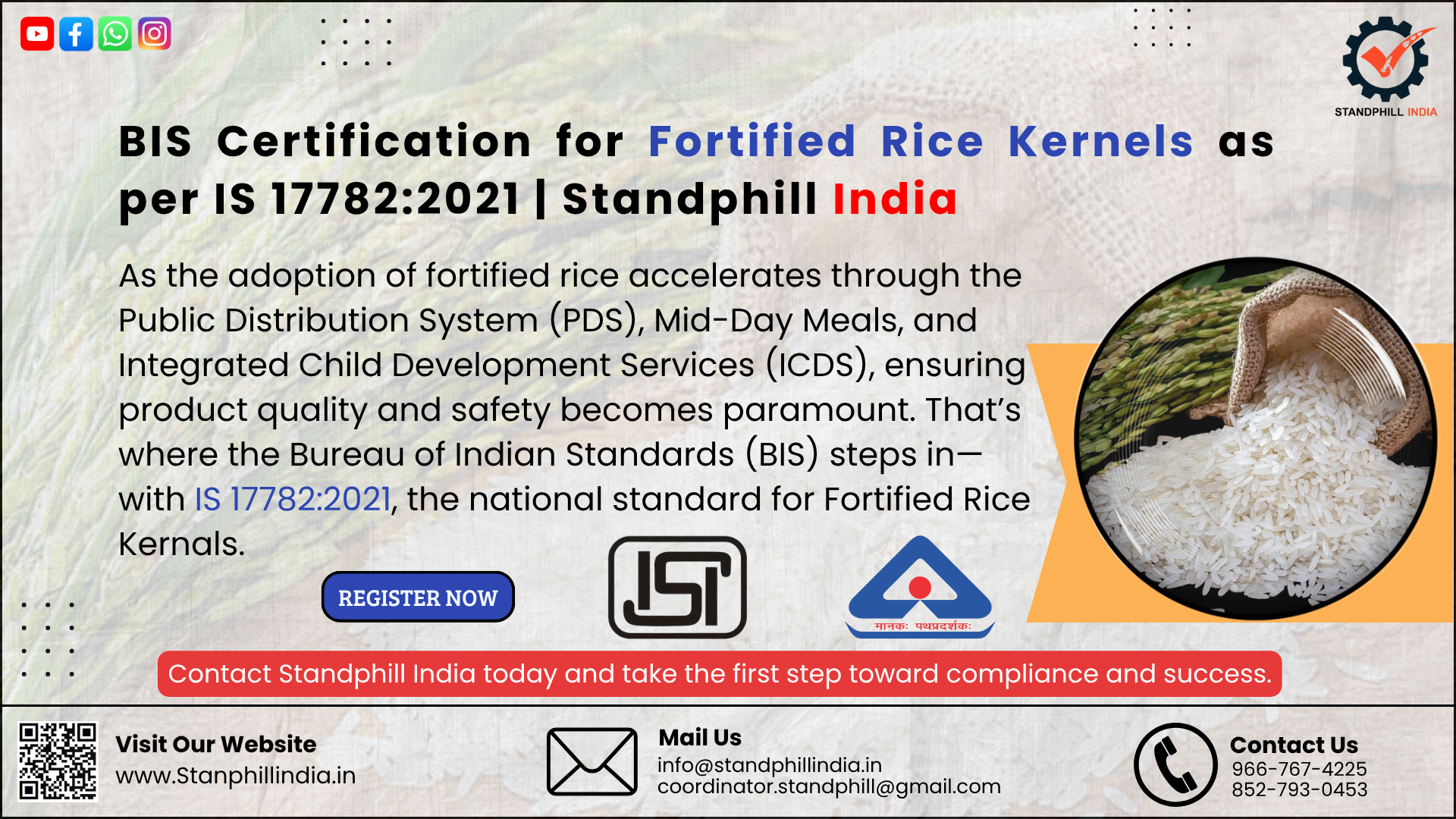 Complete Guide to BIS Certification for Fortified Rice Kernels (FRK)