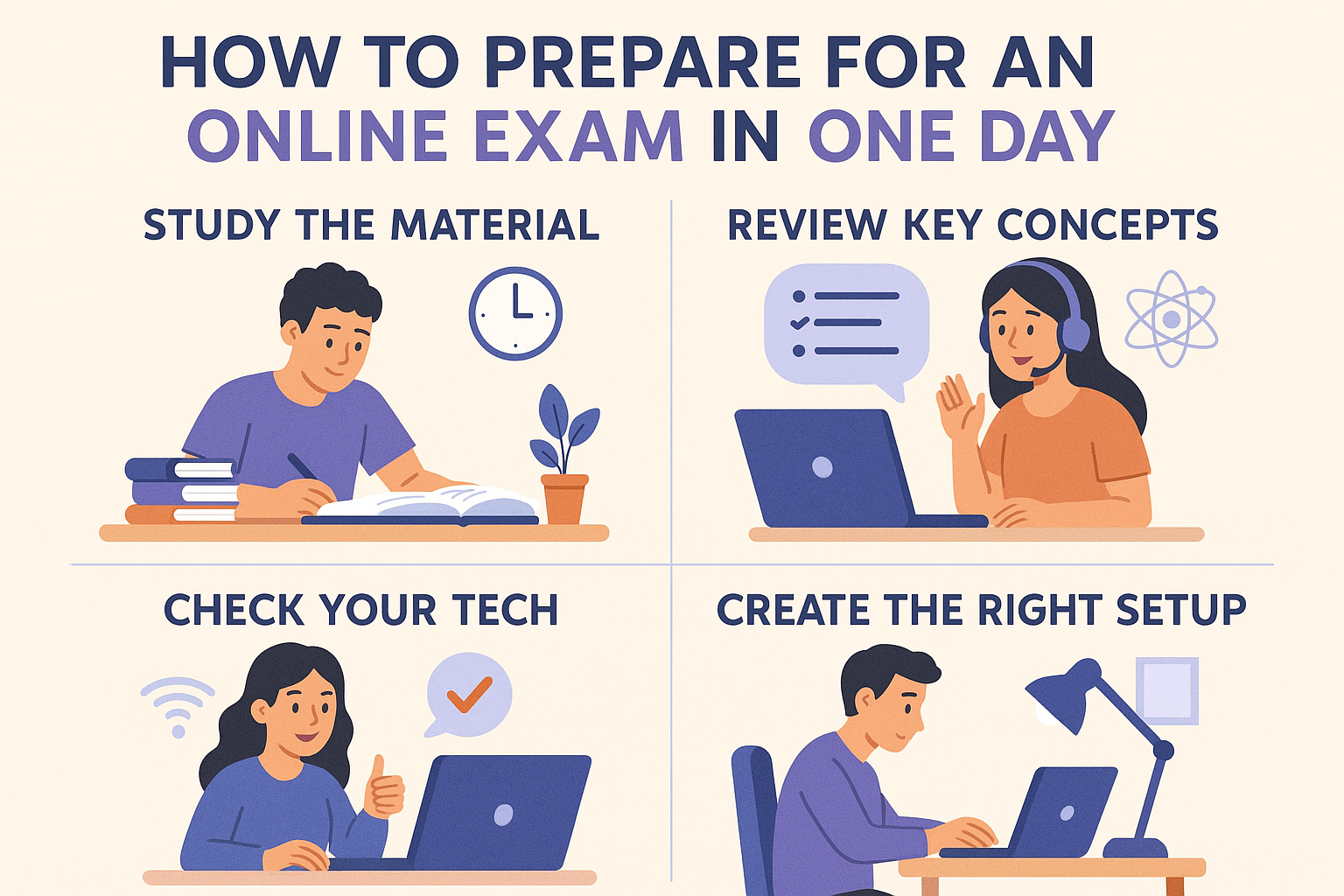 How to Prepare for an Online Exam in One Day?