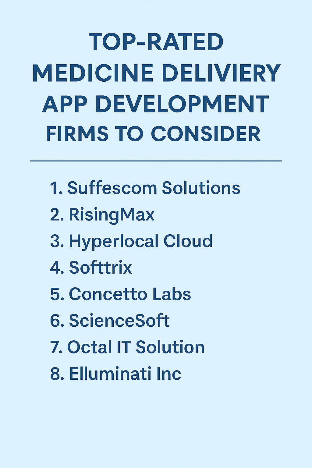 Top-Rated Medicine Delivery App Development Firms to Consider