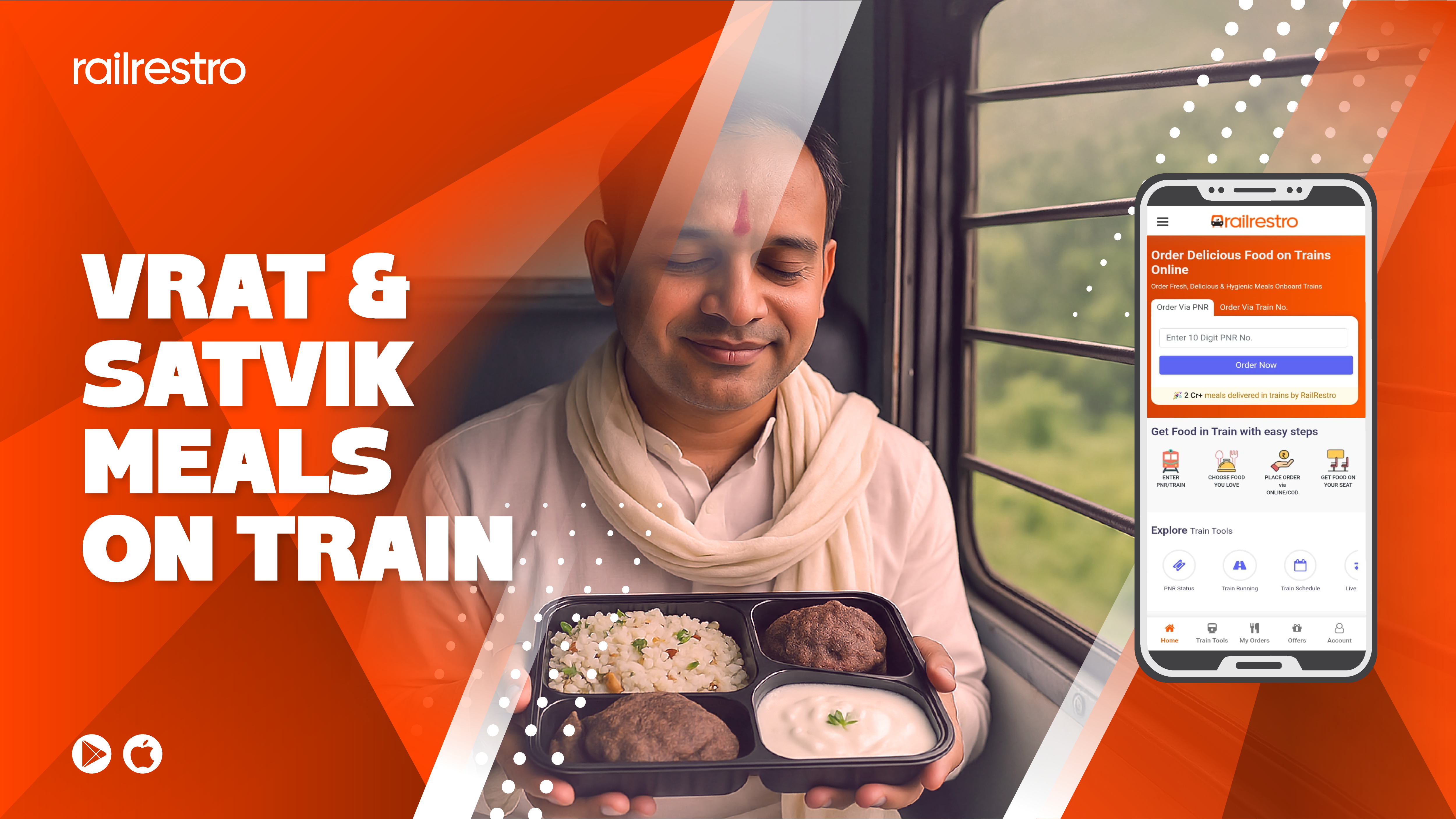 Vrat Special: Satvik & Falahari Meals Delivered on Train – RailRestro Exclusive