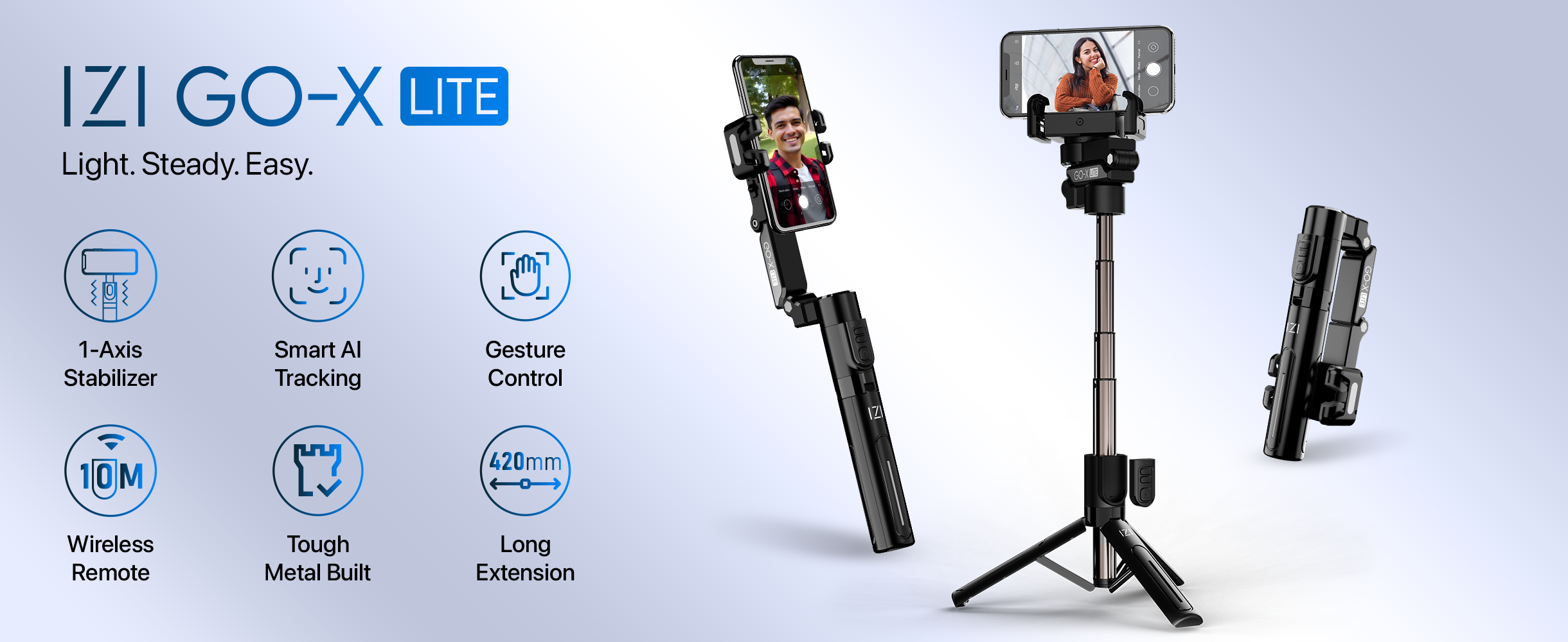 Just Launched: IZI GO X Lite – A Smart Gimbal Stabilizer for Your Smartphone