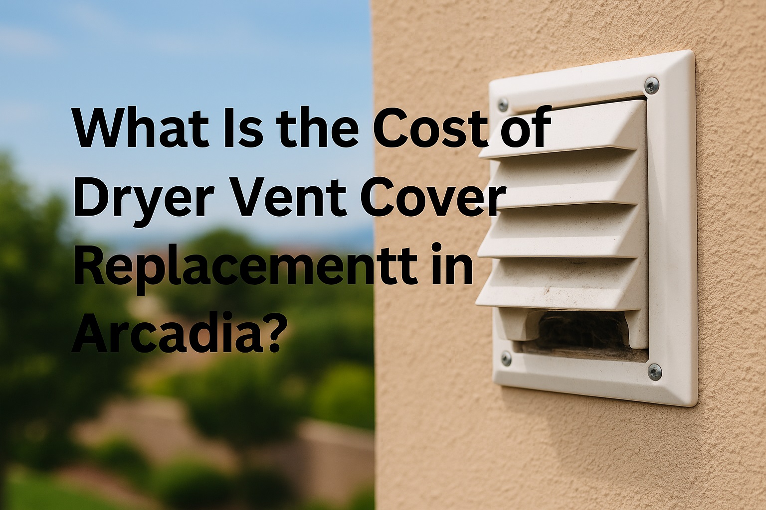 What Is the Cost of Dryer Vent Cover Replacement in Arcadia?