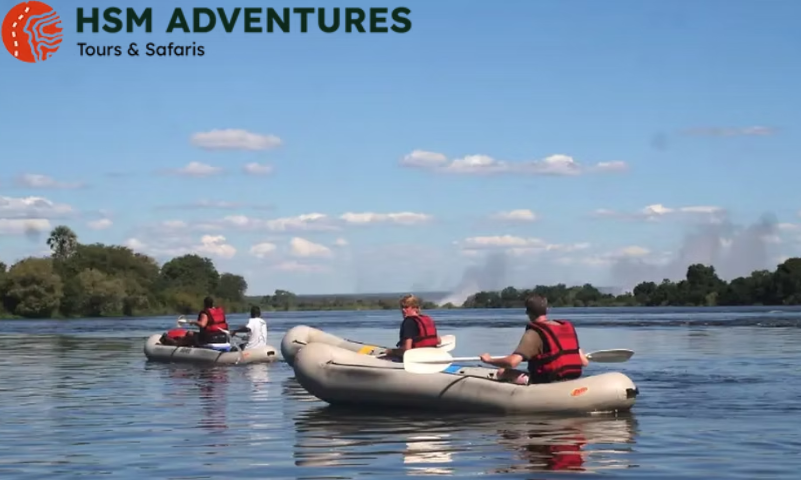 Zambezi River Canoeing in Livingstone with HSM Adventures Tours and Safaris