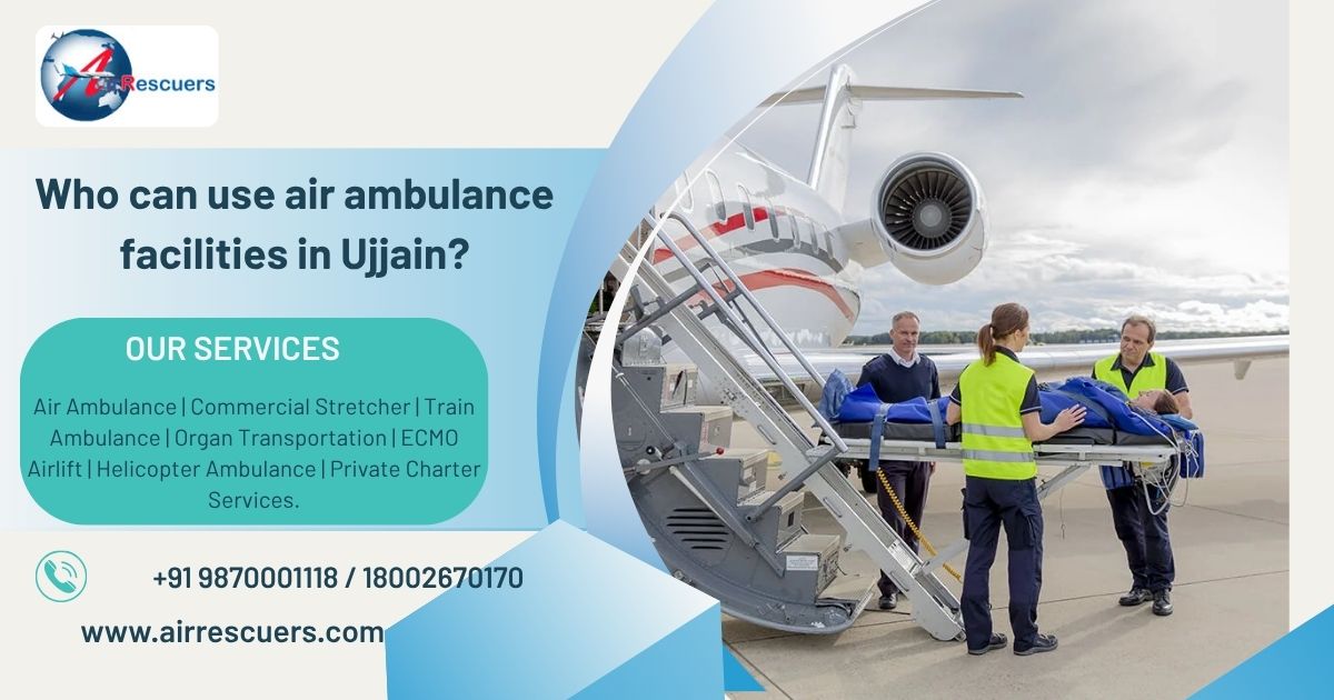Who can use air ambulance facilities in Ujjain?