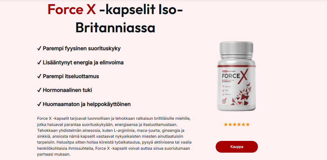 Palauta Nuoruuden Voima Force X:llä – Luonnollinen Tuki Miesten Hyvinvointiin